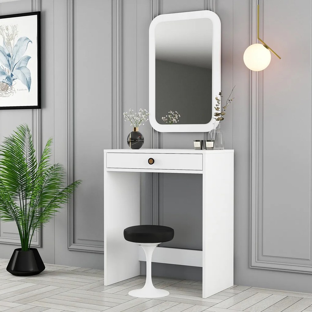 Măsuță cosmetică Lizbon Mirror White