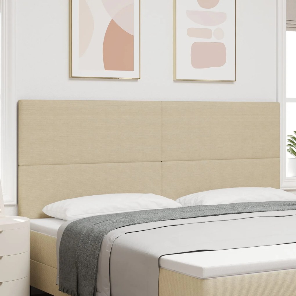 vidaXL Tăblie cap Manual gri verde deschis 200 cm Țesătură cu dungi