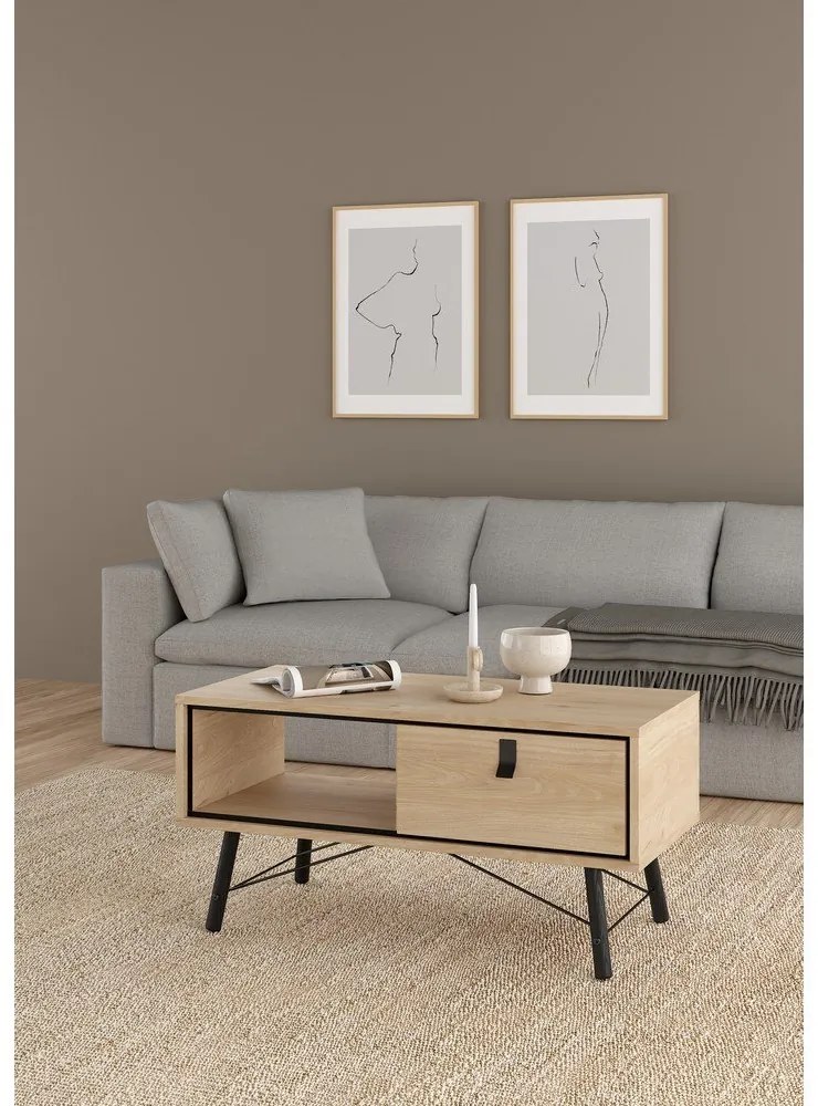 Măsuță de cafea în culoare naturală 48x102 cm Ry – Tvilum