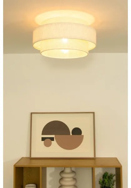 Plafonieră BOHO 1xE27/60W/230V, diametru 40 cm, crem/jută