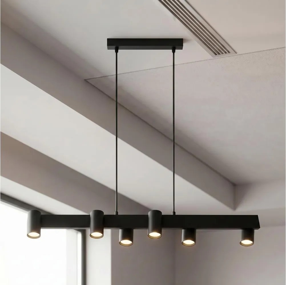 Brilagi - Lustră suspendată pe cablu SELE 6xGU10/30W/230V neagră