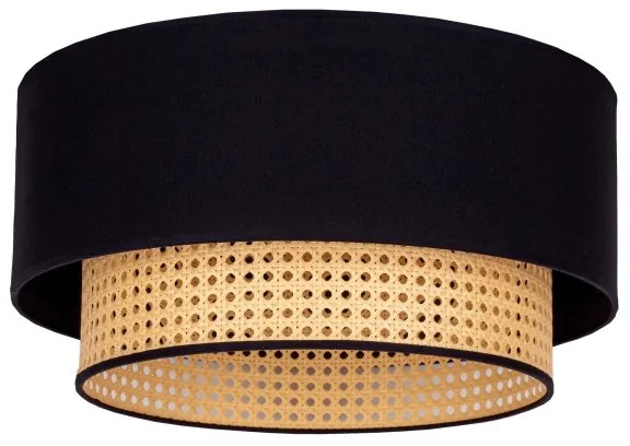 Plafonieră Duolla BOHO 1xE27/15W/230V d. 45 cm negru/ratan