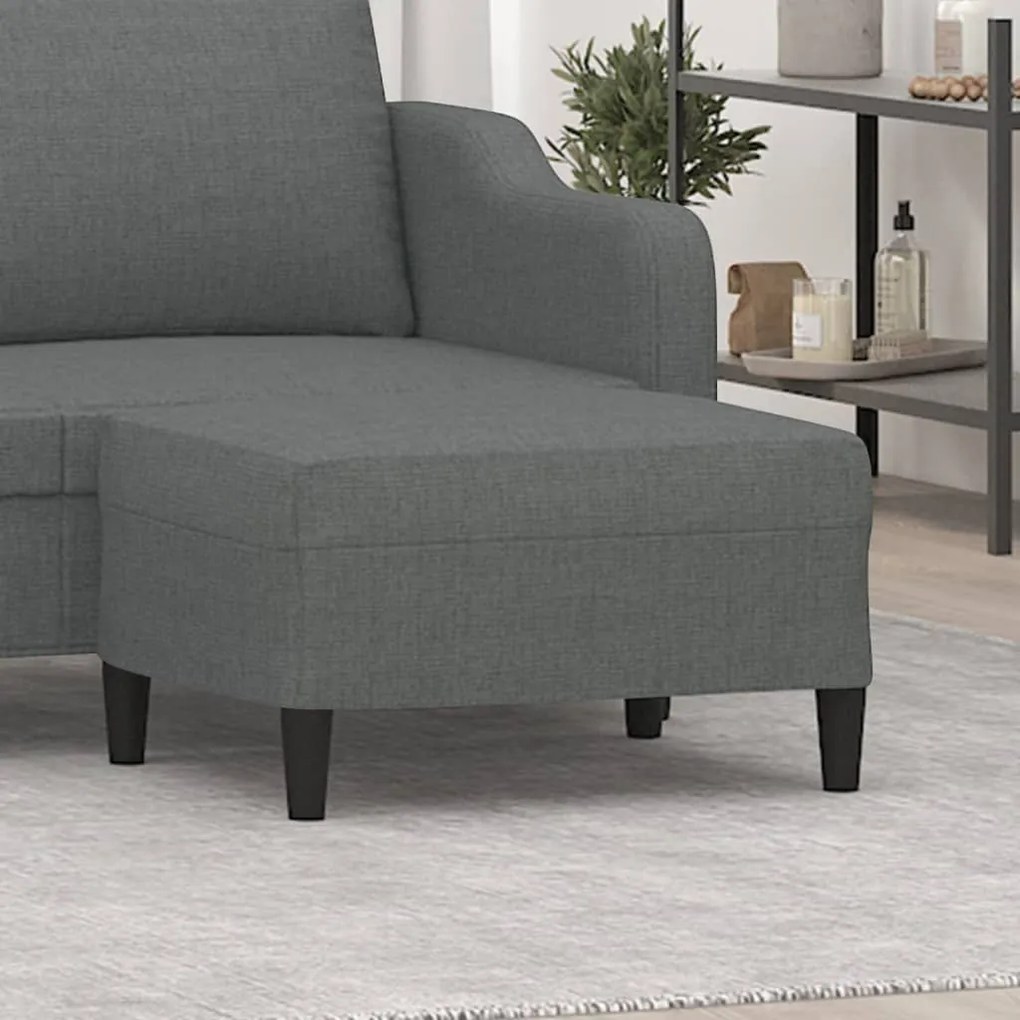 vidaXL Taburet, gri închis, 70x55x41 cm, material textil