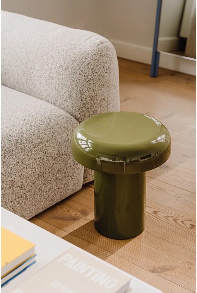 Măsuță auxiliară rotundă din oțel ø 40 cm Miko – noo.ma