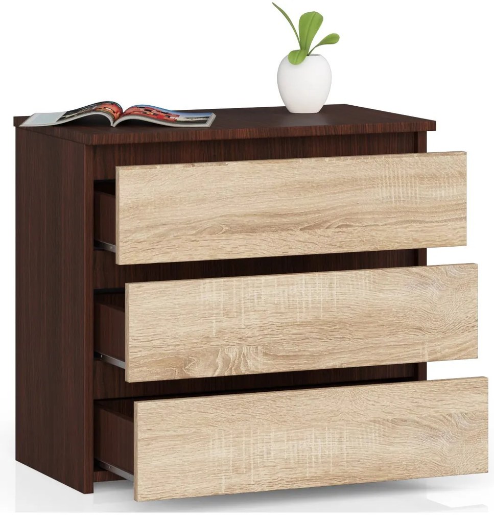 Comodă Cleania CL3 (wenge + Stejar sonoma). 1069380