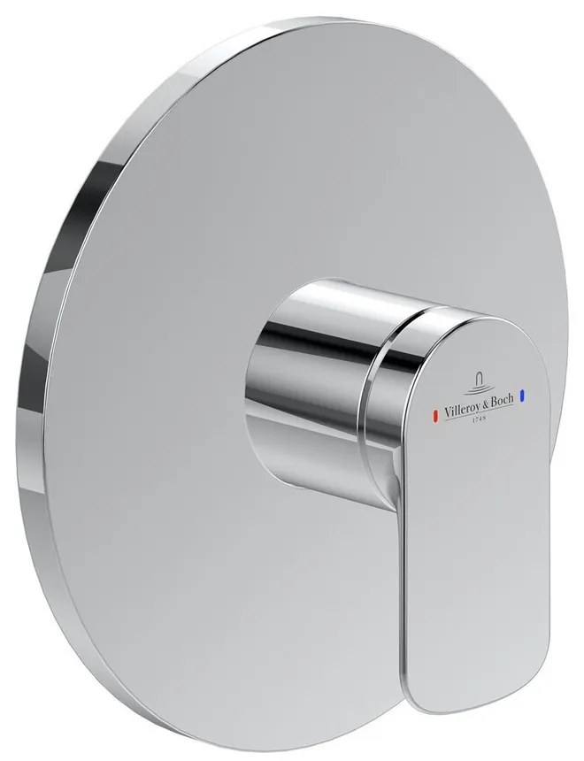 Baterie dus incastrata Villeroy&Boch O.novo crom lucios fara corp ingropat