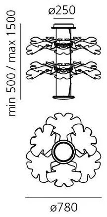 Lustră LED dimabilă pe cablu Artemide 1628110APP CHLOROPHILIA LED/44W/230V 3000K