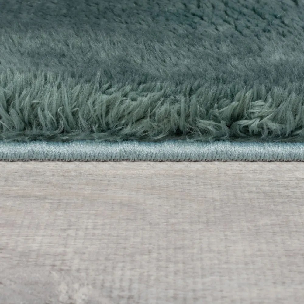 Blană albastru petrol sintetică 160x230 cm Faroe Wool Look Fur – Flair Rugs