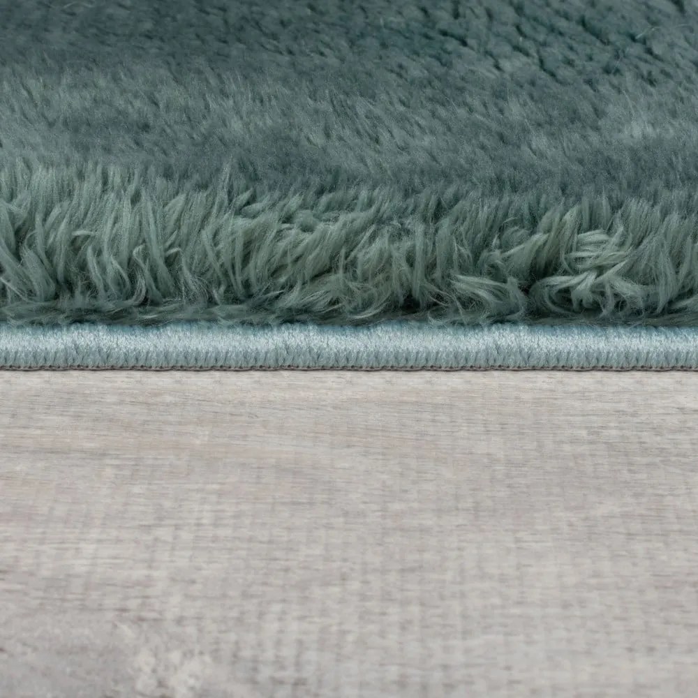 Blană albastru petrol sintetică 200x290 cm Faroe Wool Look Fur – Flair Rugs