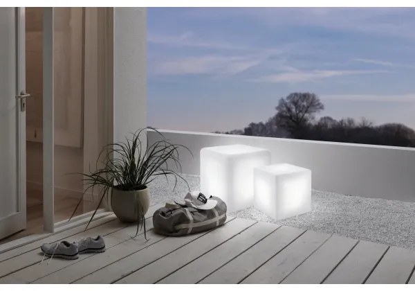 Lampă de podea de exterior BOTTONA 1xE27/15W/230V 40x40 cm IP65 Eglo 900295