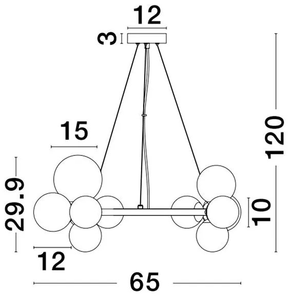 Lustra suspendata design modern decorativ ODILLIA 11L