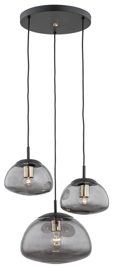 Lustra cu 3 pendule design modern TRINI fumuriu