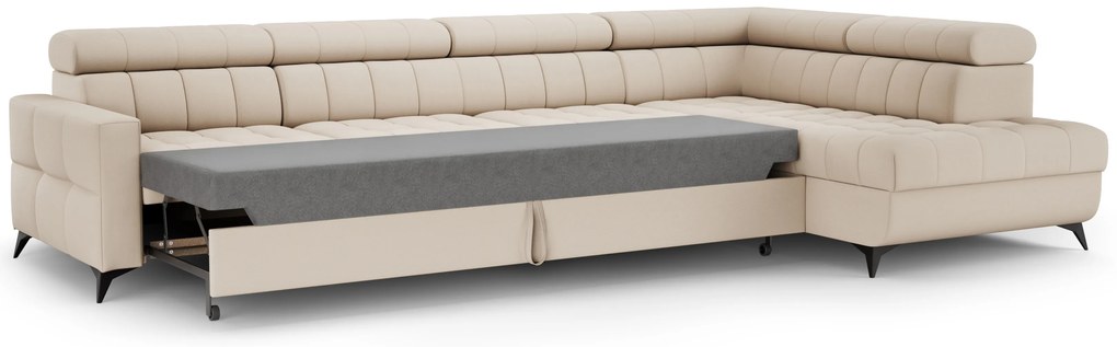 Colțar extensibil Nardo Maxi dreapta - bej pluș Pretty 03
