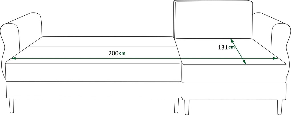 Canapea extensibila de colt SILVIANO, gri, reversibila, 230x140 cm