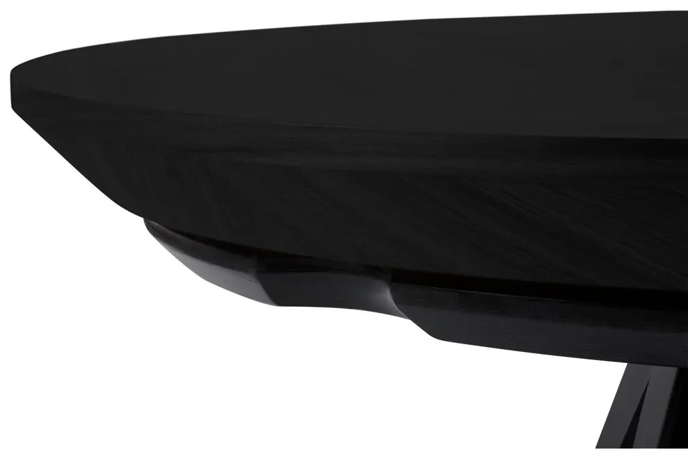 Masă de dining rotundă extensibilă cu blat negru cu blat suplimentar ø 120 cm Magnus – Windsor &amp; Co Sofas