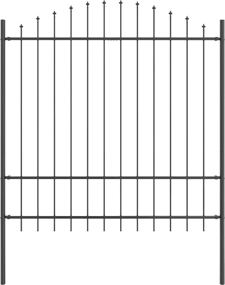 vidaXL Gard de Grădină Gri 170 x 215 cm Oțel vopsit electrostatic