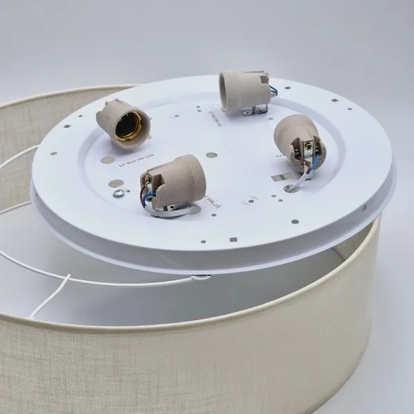 Plafonieră SIRJA DOUBLE 4xE27/15W/230V d. 45 cm crem