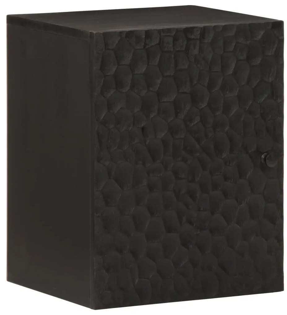 vidaXL Dulap de perete de baie, negru, 38x33x48cm, lemn masiv de mango