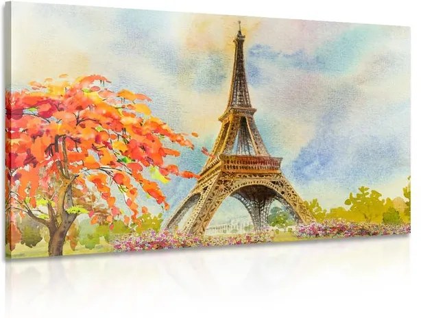 Tablou Turnului Eiffel în culori pastelate