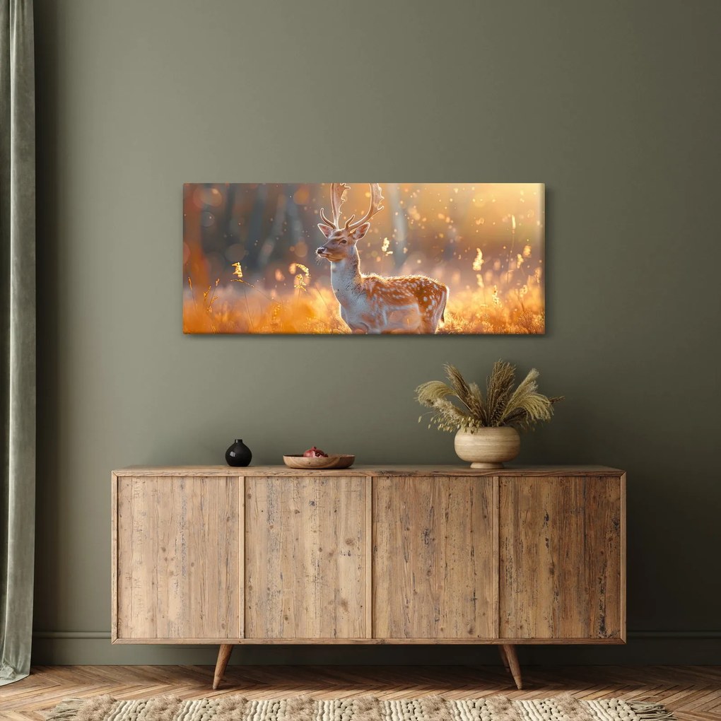 Tablou - Cerb în câmp (120x50 cm)