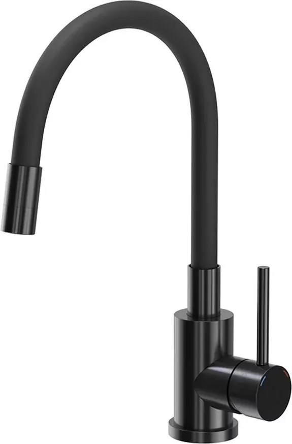 Baterie bucatarie cu pipa flexibila Quadron Pop Maggie finisaj negru