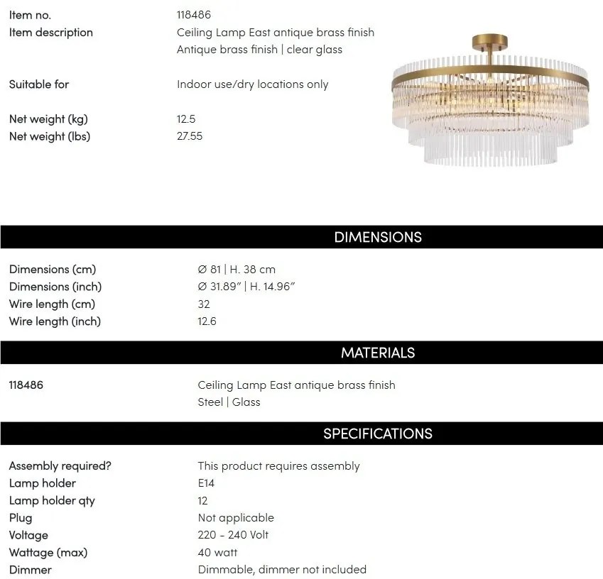 Candelabru LUX design deosebit East