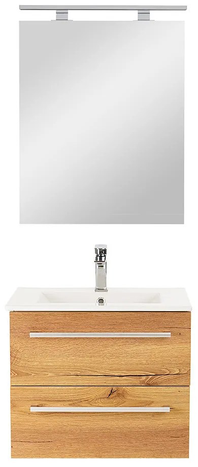 Mobilier complet de baie Vario Clam 60, stejar alb