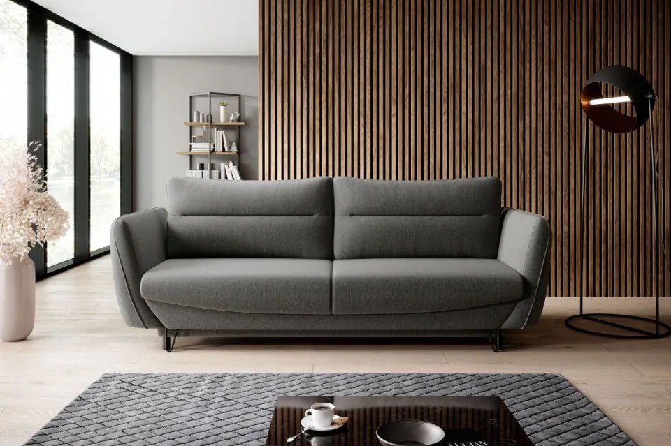 Canapea tapitata, extensibila, cu spatiu pentru depozitare, 236x90x95 cm, Silva 01, Eltap (Culoare: Albastru / Lukso 40)