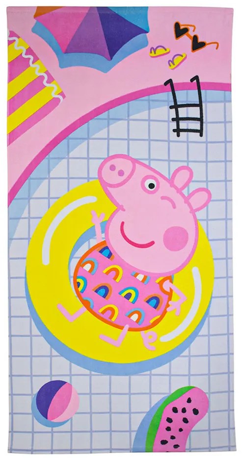 Purcelușa Peppa Summer prosop de baie, prosop de plajă 70x140cm