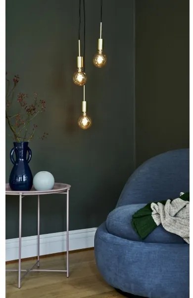 Nordlux - Pendul pe cablu PACO 3xE27/25W/230V, alamă