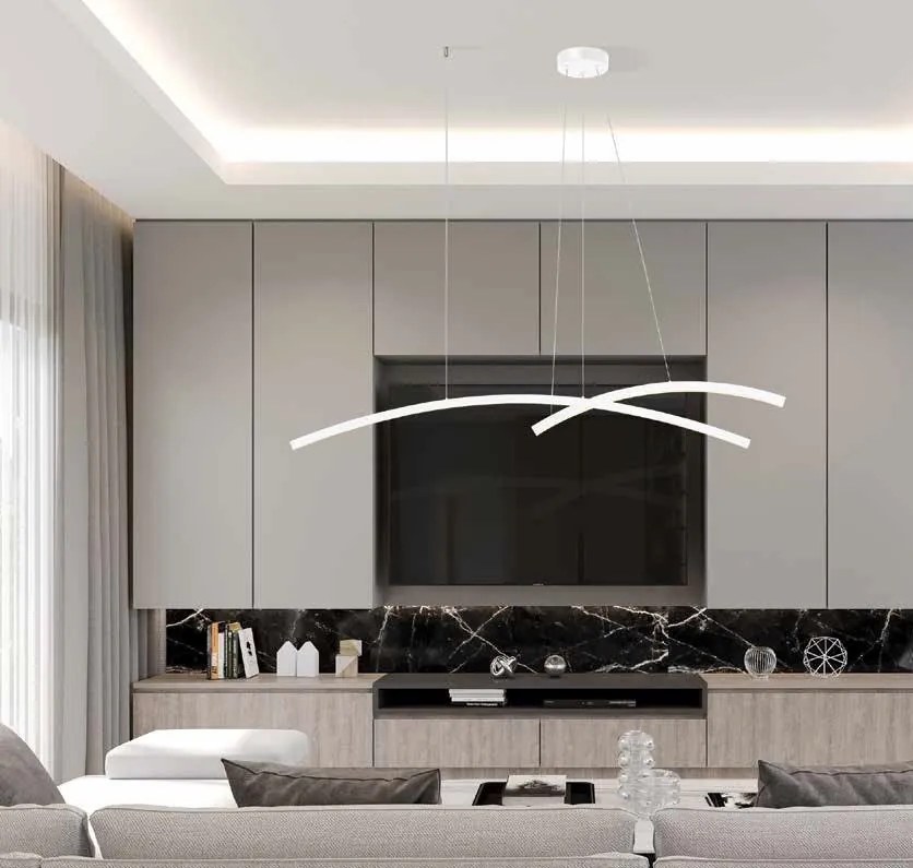 Lustra LED dimabila design minimalist Paulen alba