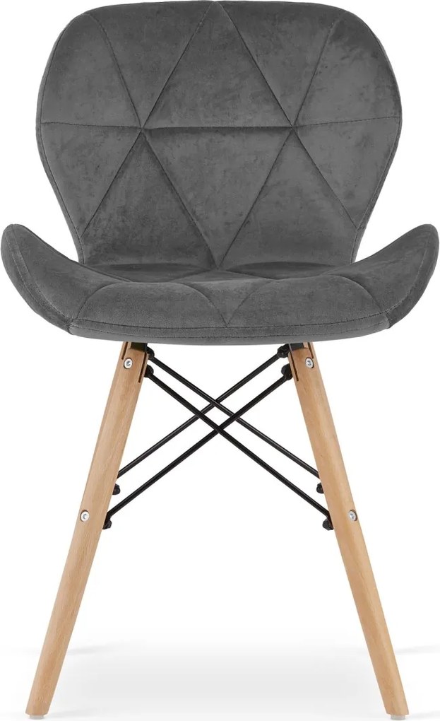 Scaun LAGO VELVET gri