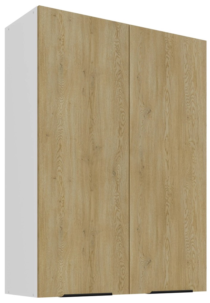 Dulap superior de bucătărie Carminia 80 G-108 2F (stejar cremona + alb). 1128057