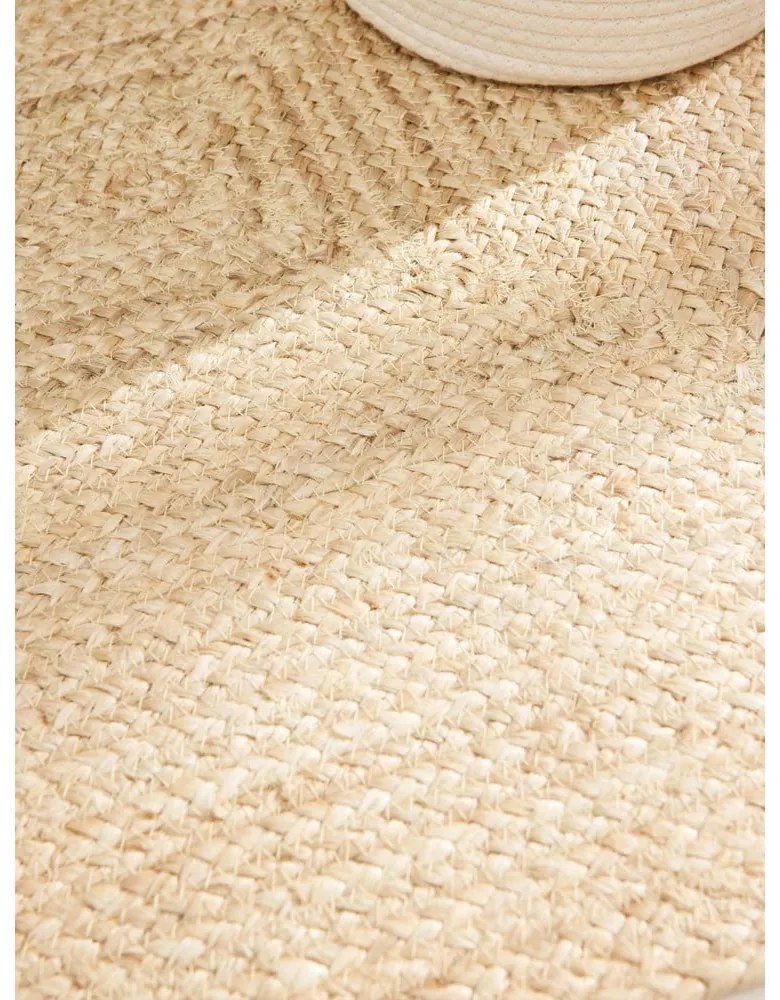 Covor tip traversă culoare naturală deschisă reversibil, țesut manual din iută 80x200 cm Sharmila Natural White – Hanse Home