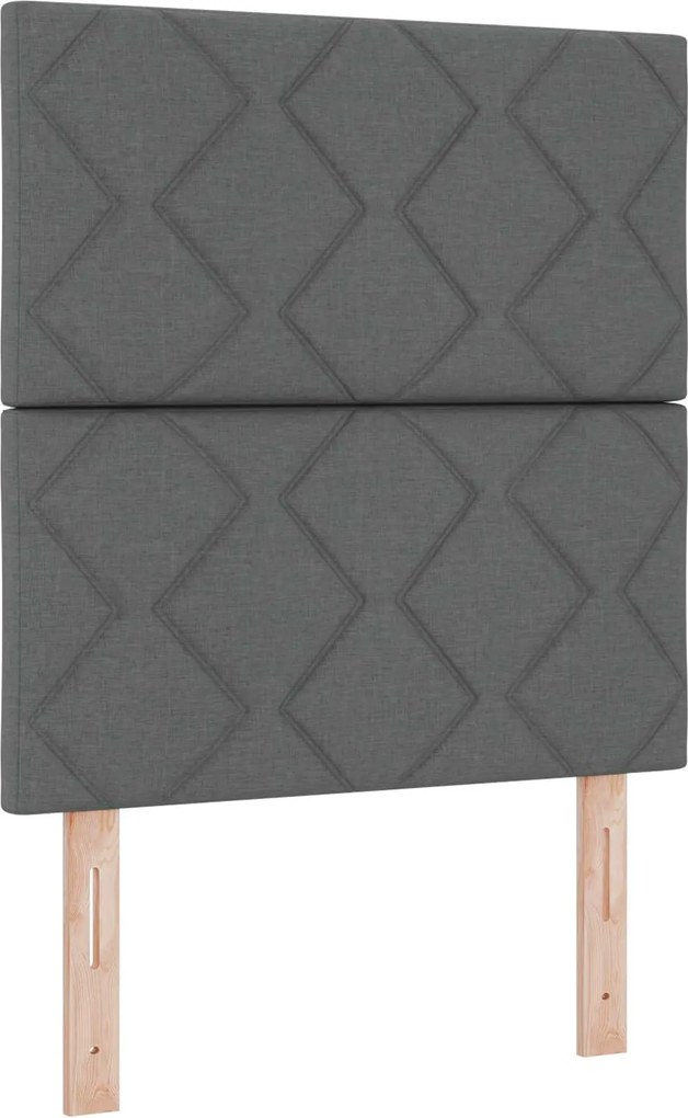 vidaXL Tăblie LED Gri 80 cm țesătură