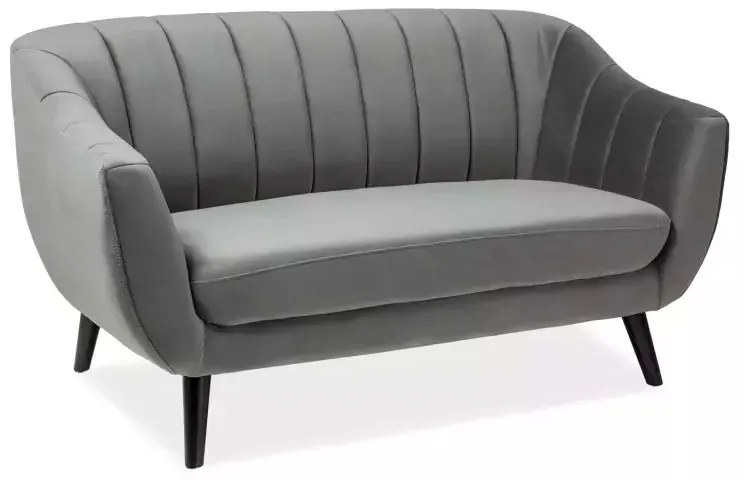 Canapea Elite Velvet, două locuri, gri