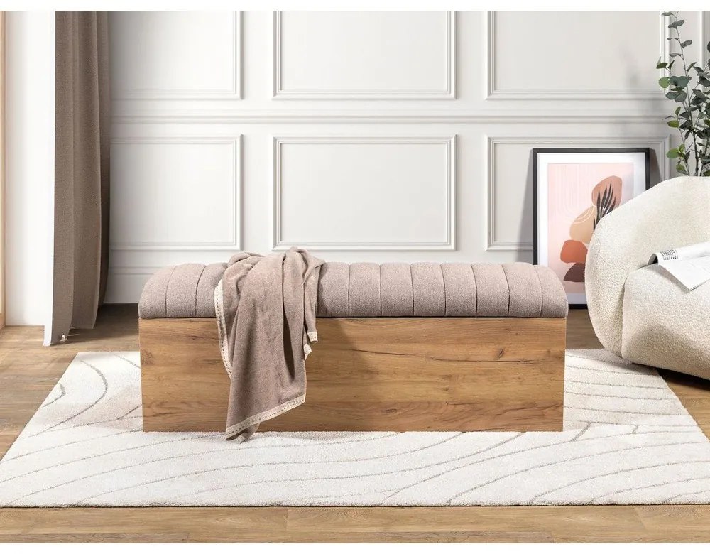 Bancă bej/în culoare naturală Oceane – Bobochic Paris