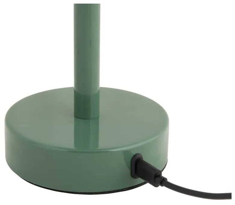 Veioză verde LED cu abajur din metal (înălțime 24,5 cm) James – Leitmotiv