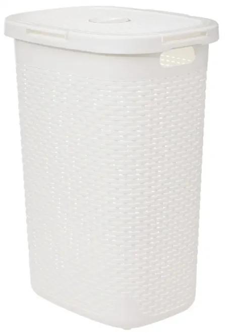 Cos rufe Flexible, White, plastic, 60 litri,  35,2 x 45 x H 65,8 cm