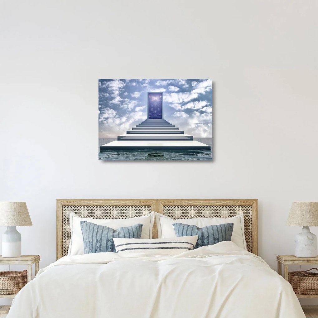 Tablou pe sticlă - Călătorie într-o altă dimensiune (70x50 cm)