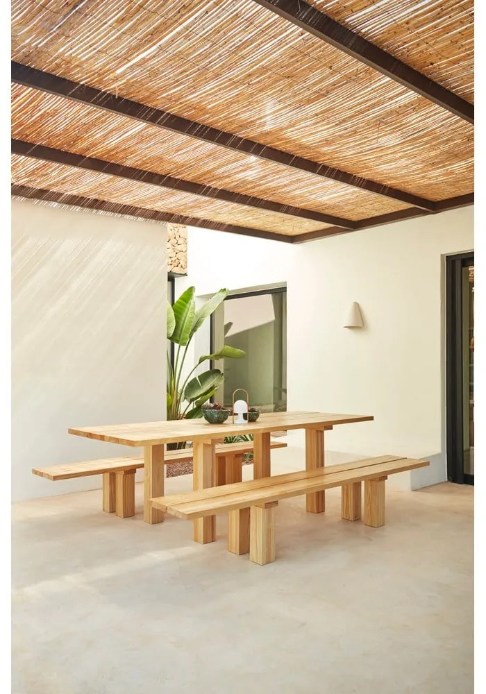 Masă de dining cu blat din lemn de pin 100x260 cm Banda – Teulat