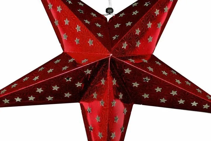 Stea luminoasă de Crăciun cu temporizator 60 cm, 10 LED, roșu
