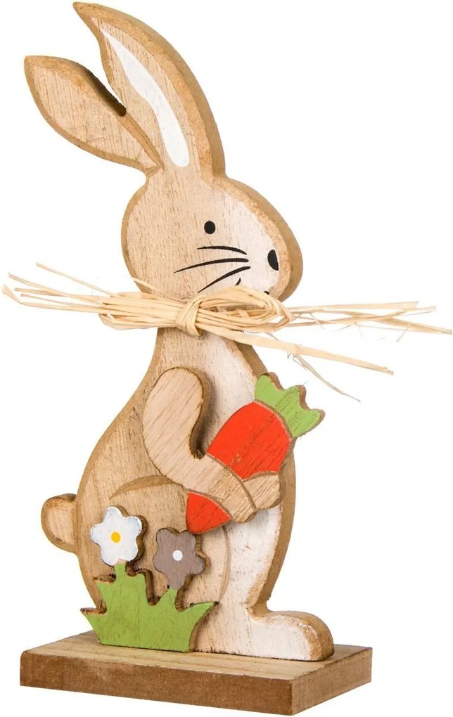 Decor Iepuras lemn 30 cm