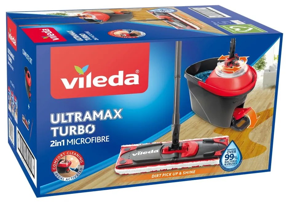 Set găleată și mop 2în1 microfibre Ultramax Turbo-Vileda