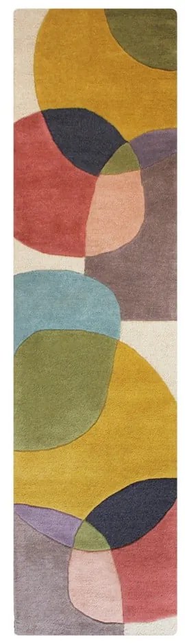 Covor tip traversă țesut manual din lână 60x230 cm Glow Multi – Flair Rugs