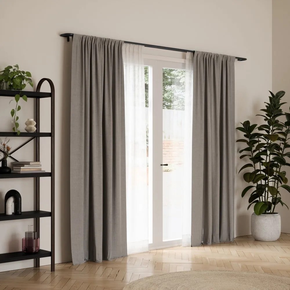 Galerie de perdea 168 - 365 cm extensibilă/dublă din oțel Twilight – Umbra