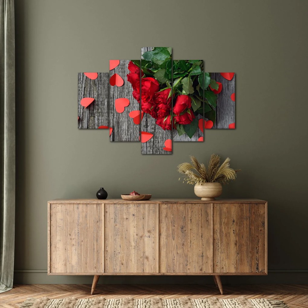 Tablou - cu buchet de flori (150x105 cm)