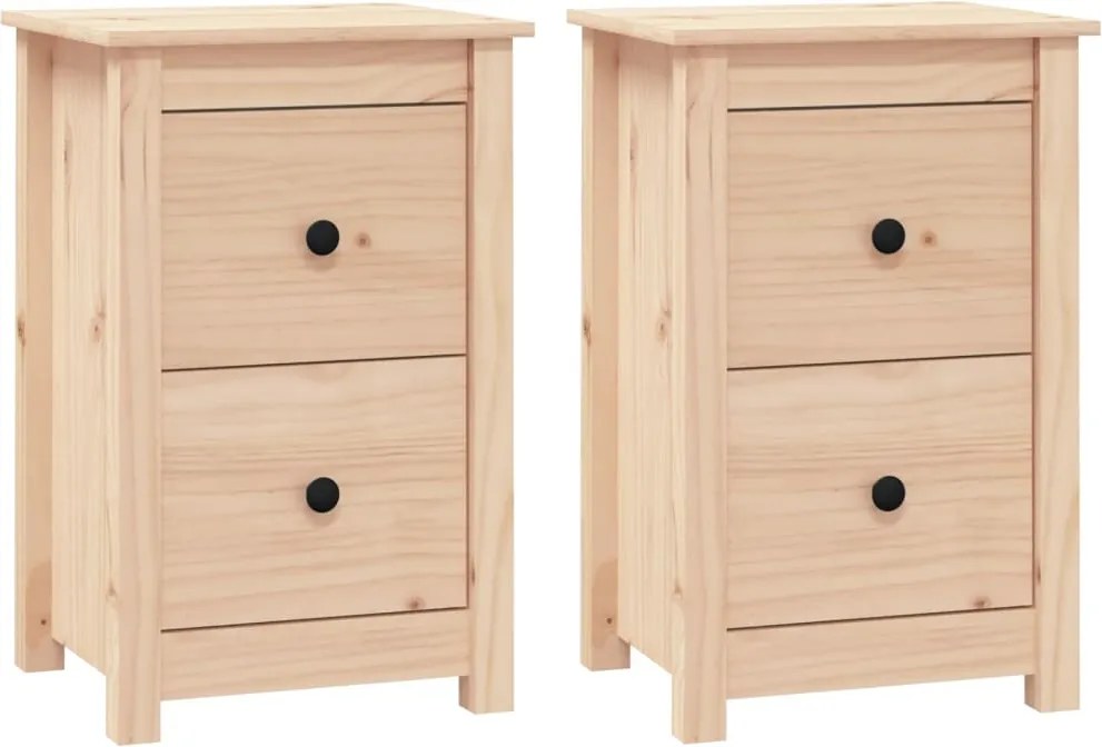 vidaXL Noptiere, 2 buc., 40x35x61,5 cm, lemn masiv de pin