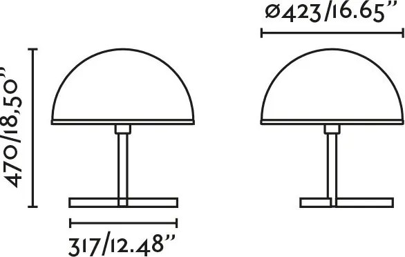Veioza, Lampa de masa minimalista DOME M