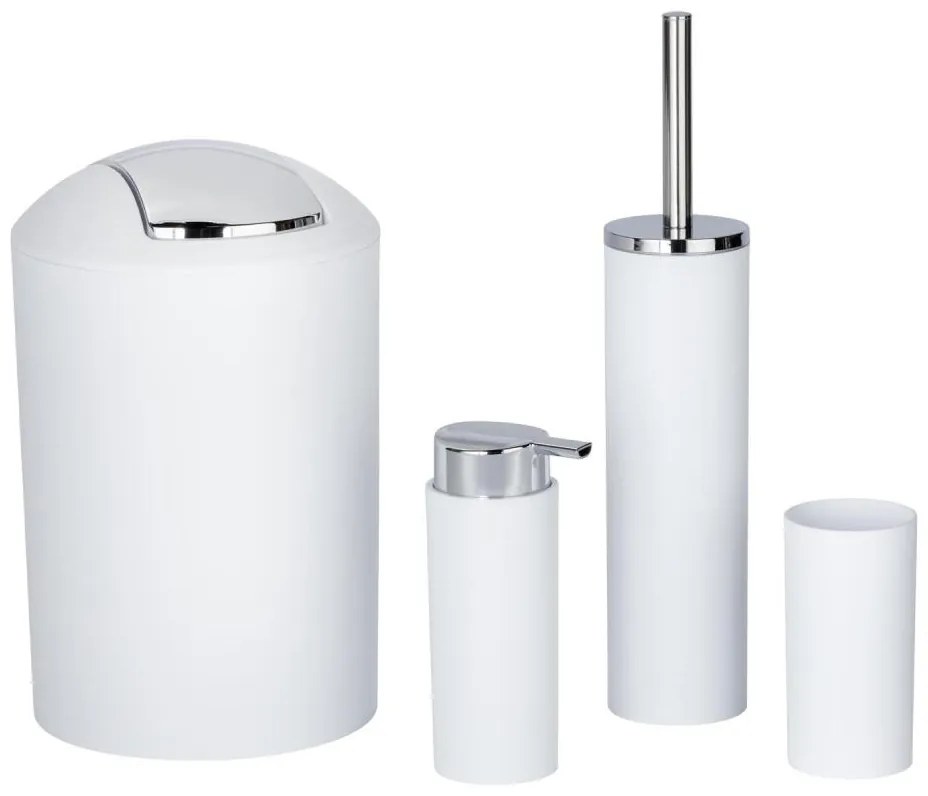 WENKO 24077800 - Set CALVO, 6,5 x 13 cm, alb/crom lucios